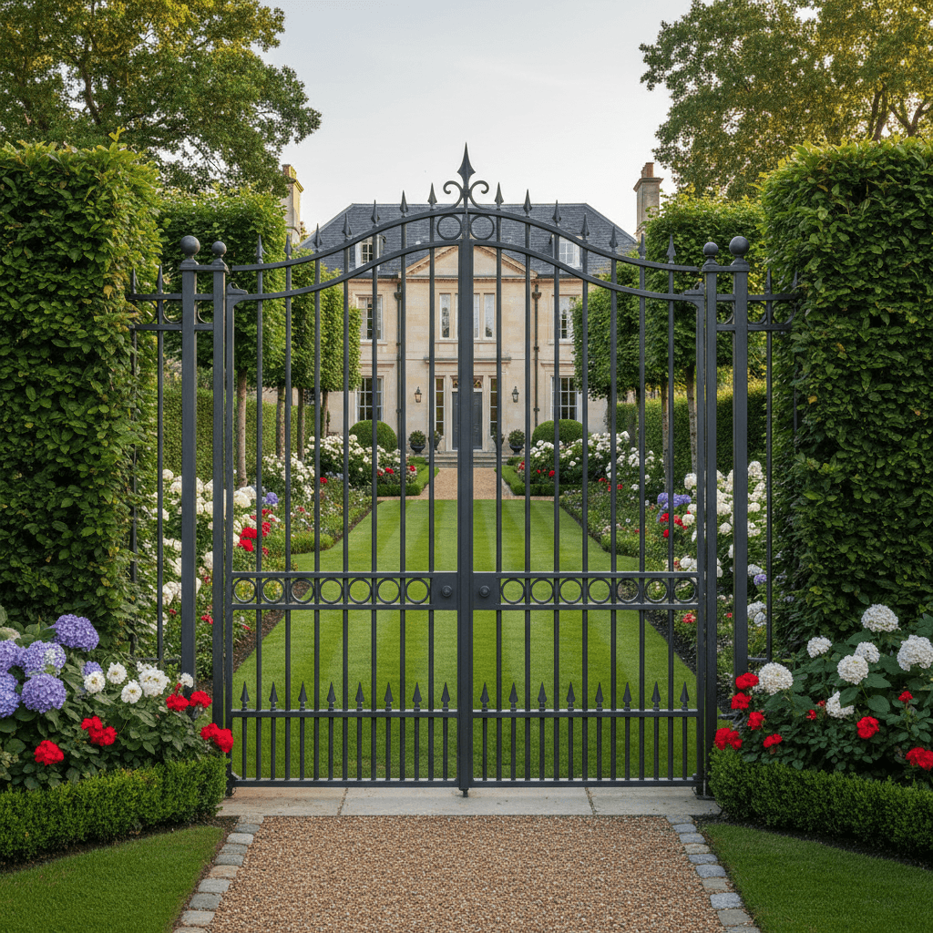 Secure, well-kept garden of an upscale Esher property